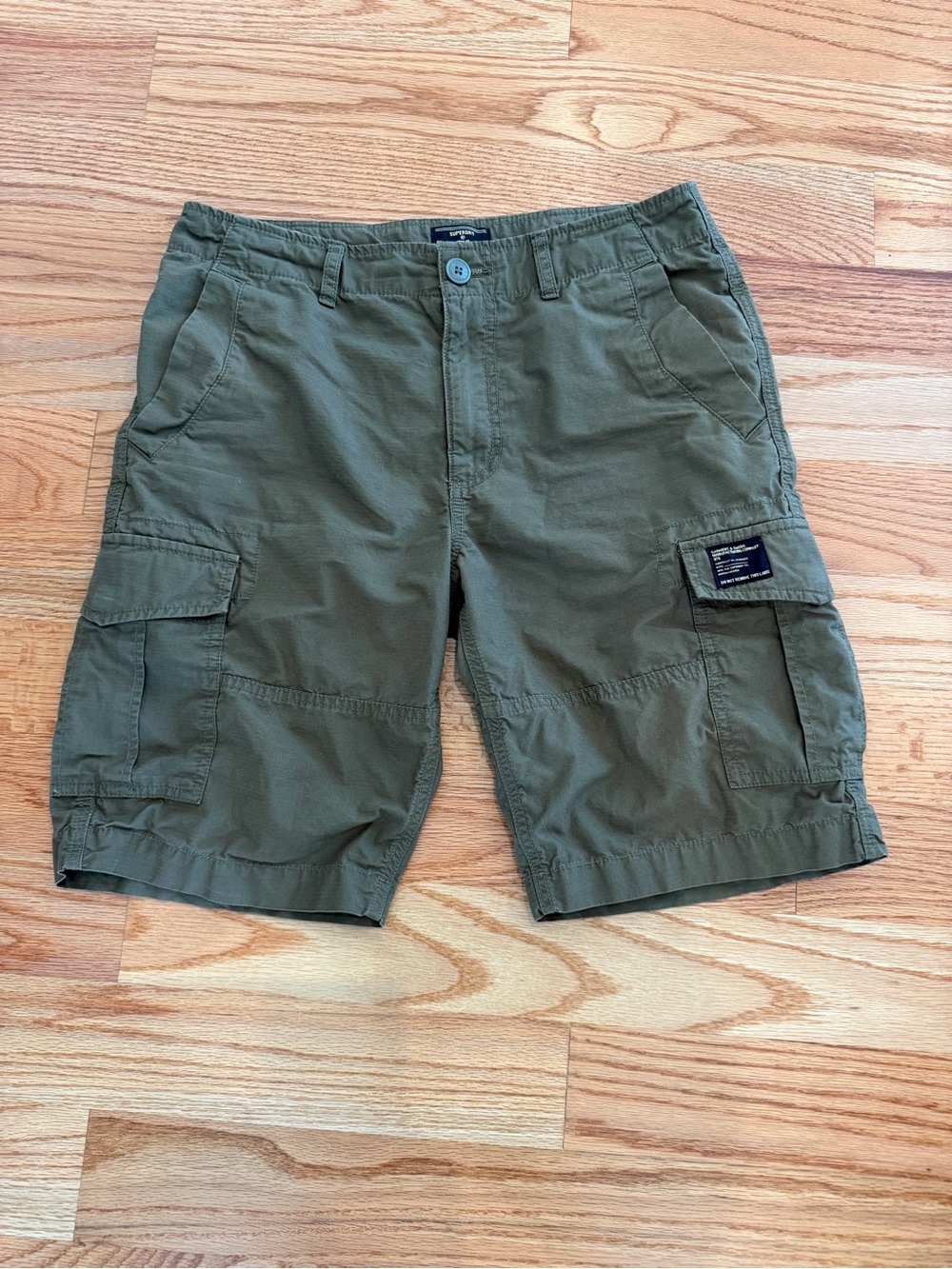 Superdry Olive Green Cargo Shorts Men’s 30W